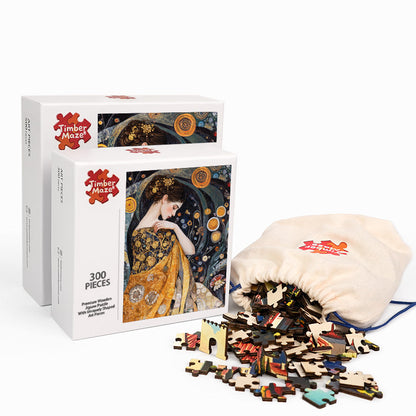 Elegante Frau - Holzpuzzle