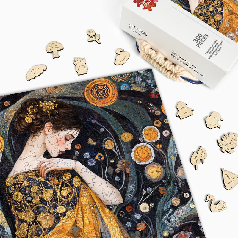 Elegante Frau - Holzpuzzle