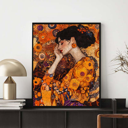 Vintage Frau - Holzpuzzle