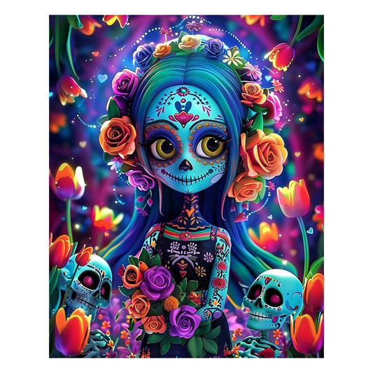 Sugar Skull Girl - Holzpuzzle