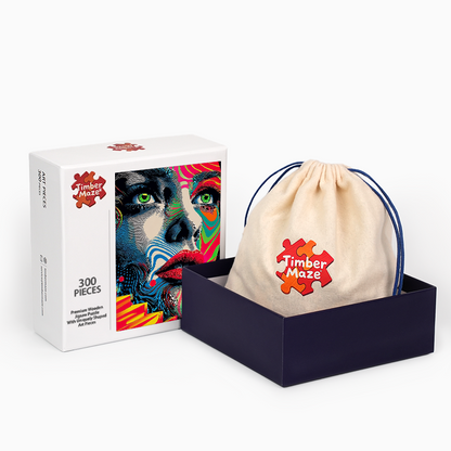 Visionäres Porträt - Holzpuzzle