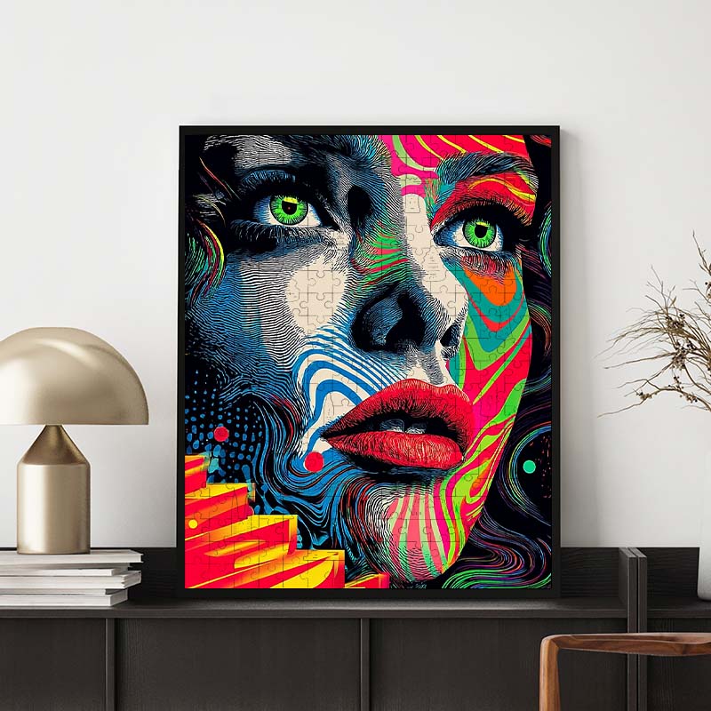 Visionäres Porträt - Holzpuzzle