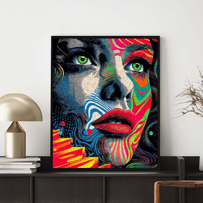 Visionäres Porträt - Holzpuzzle