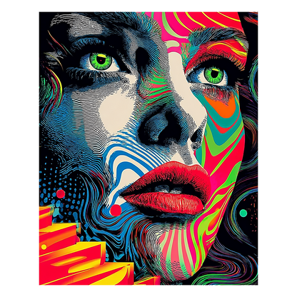 Visionäres Porträt - Holzpuzzle