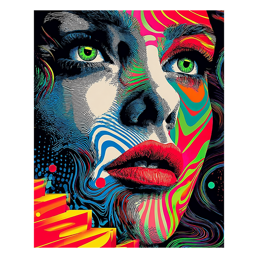 Visionäres Porträt - Holzpuzzle