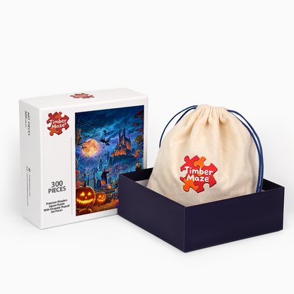 Mondbeschienener Friedhof - Holzpuzzle