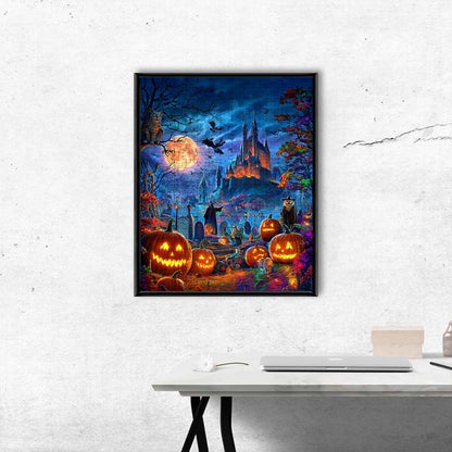 Mondbeschienener Friedhof - Holzpuzzle