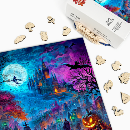 Gruselige Nachtparade - Holzpuzzle