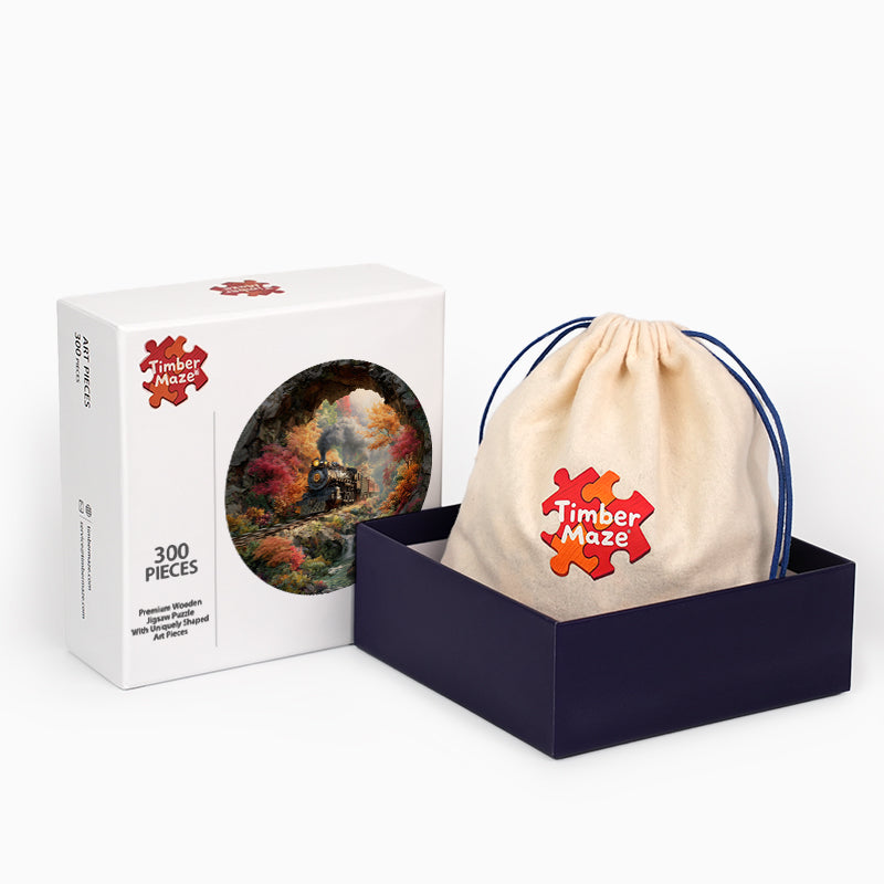 Herbstschienen - Holzpuzzle