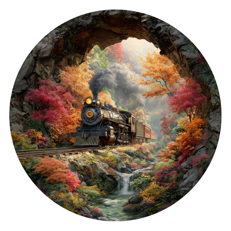 Herbstschienen - Holzpuzzle