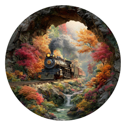 Herbstschienen - Holzpuzzle