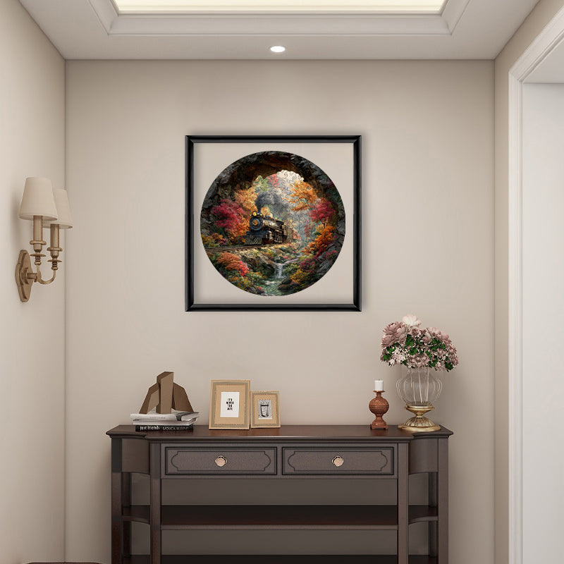 Herbstschienen - Holzpuzzle