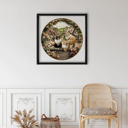 Katzen & Teezeit - Holzpuzzle