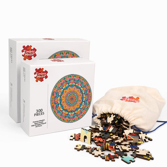 Florales Zen - Holzpuzzle