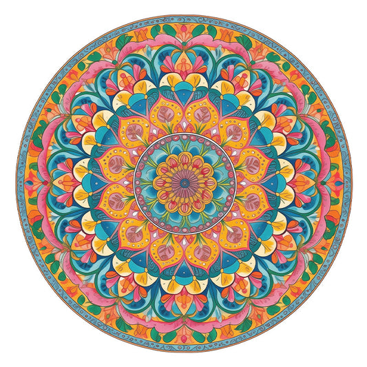 Florales Zen - Holzpuzzle