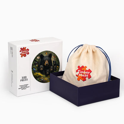 Waldfamilie - Holzpuzzle