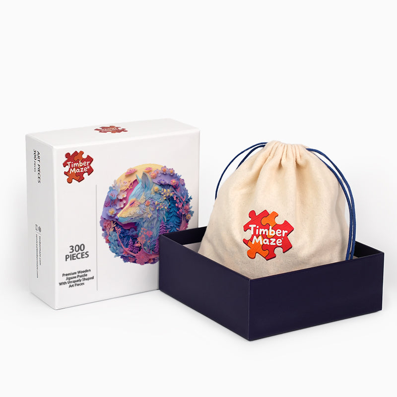 Fuchs & Blumen - Holzpuzzle