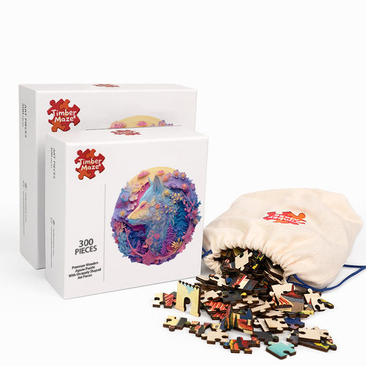 Fuchs & Blumen - Holzpuzzle