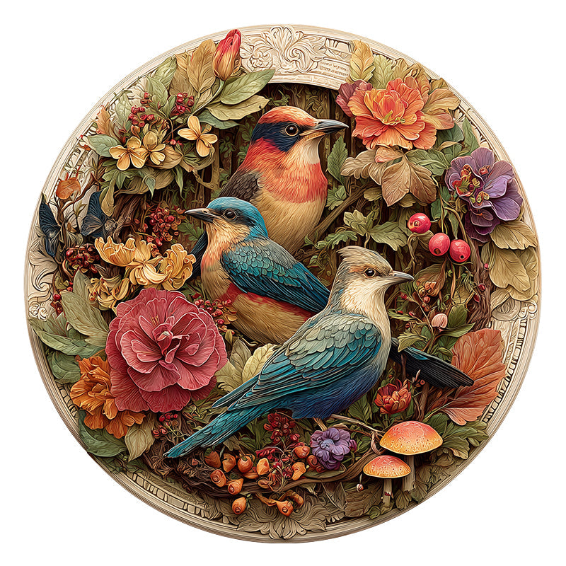 Vergoldeter Garten - Holzpuzzle