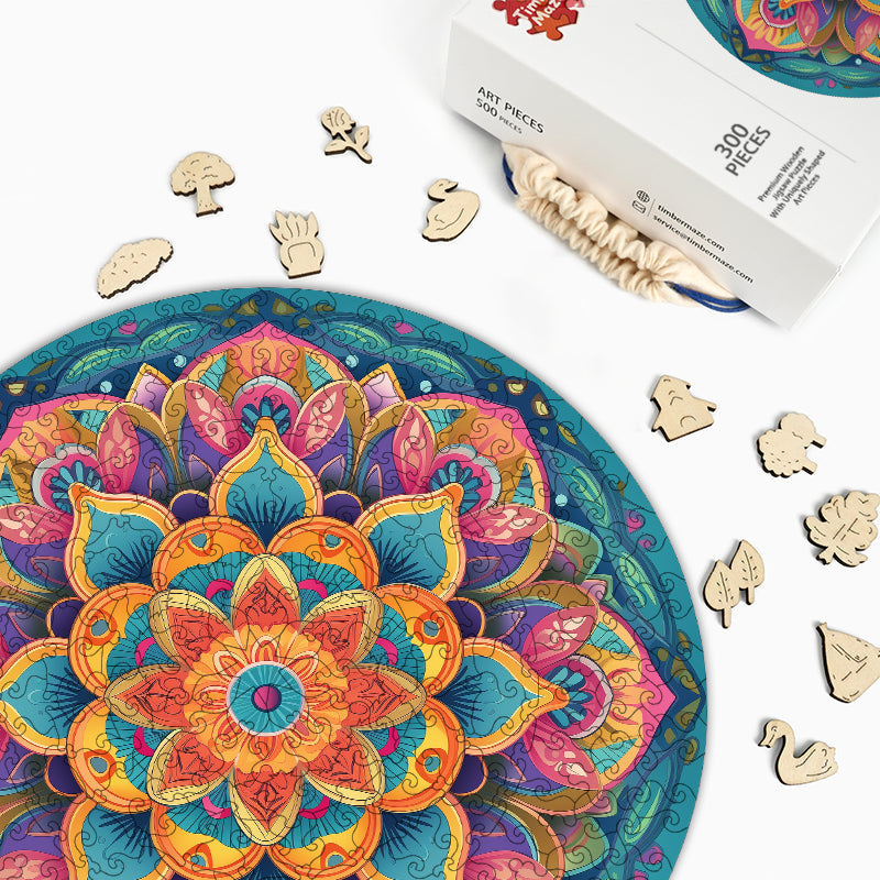 Mandala Bloom - Holzpuzzle