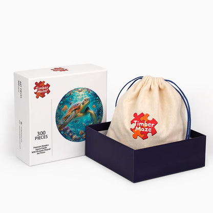 Reise der Schildkröte - Holzpuzzle