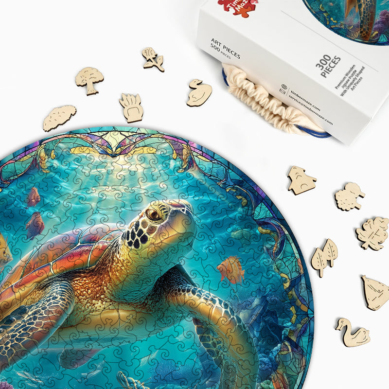 Reise der Schildkröte - Holzpuzzle