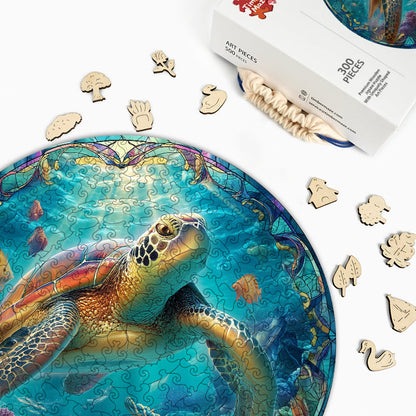 Reise der Schildkröte - Holzpuzzle