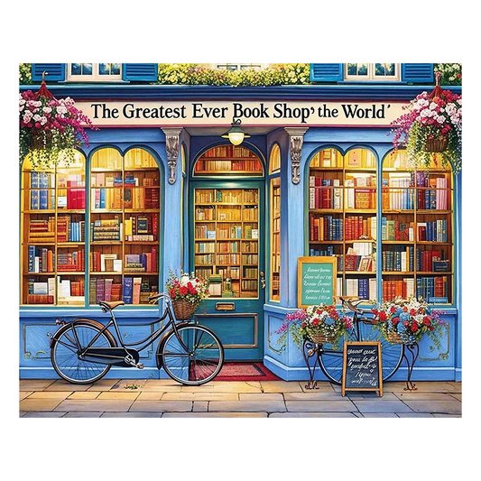 Charmante Buchhandlung - Holzpuzzle