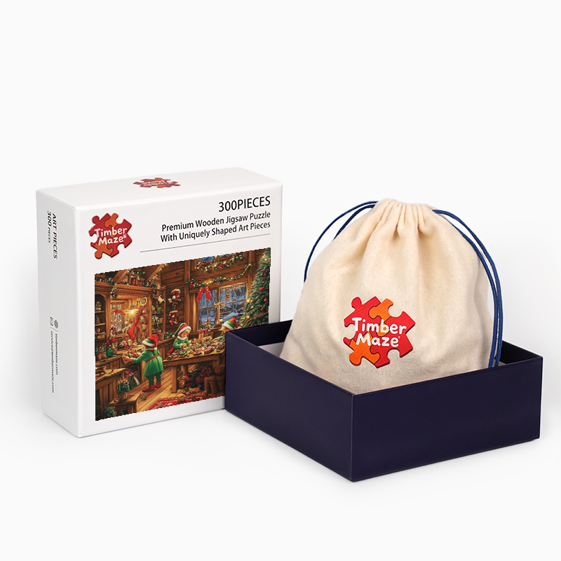 Weihnachtself - Holzpuzzle