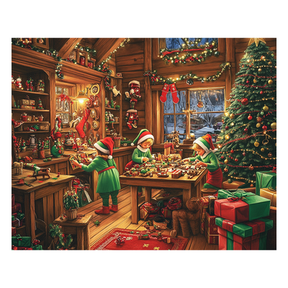 Weihnachtself - Holzpuzzle