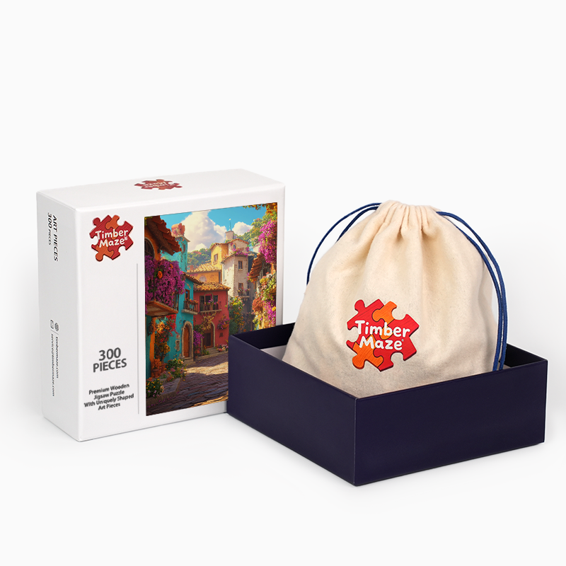 Frische Blumenstadt - Holzpuzzle