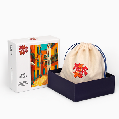 Ruhiges Dorf - Holzpuzzle