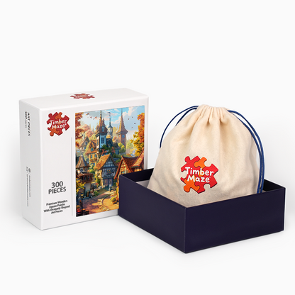 Ein Märchendorf - Holzpuzzle