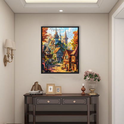 Ein Märchendorf - Holzpuzzle