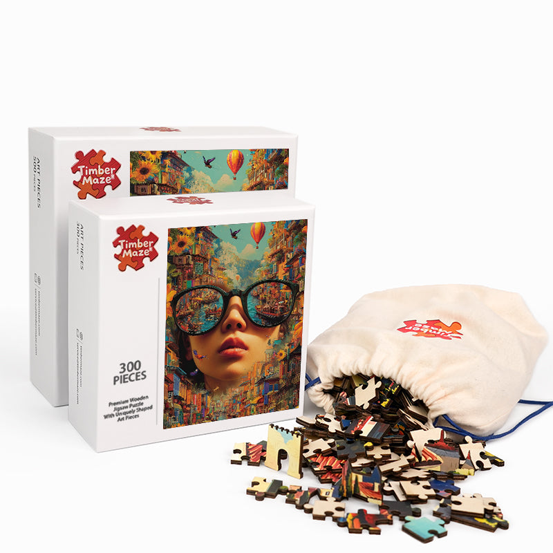 Stadtbildbrille - Holzpuzzle