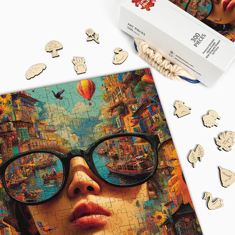 Stadtbildbrille - Holzpuzzle