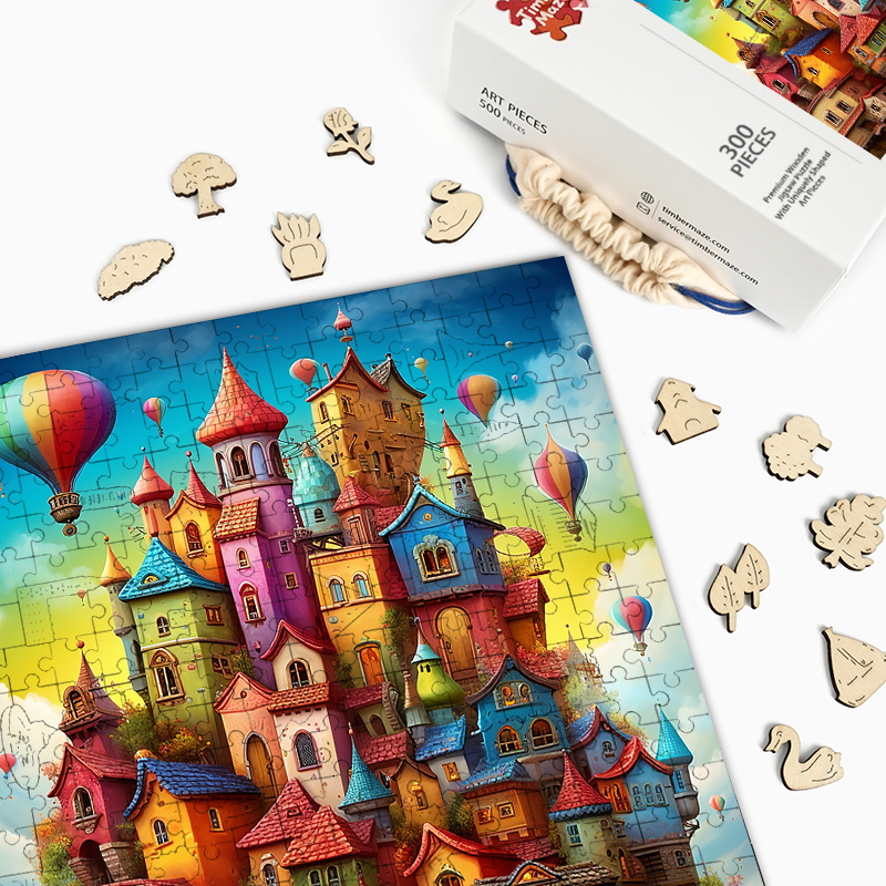 Fantasieschlösser - Holzpuzzle